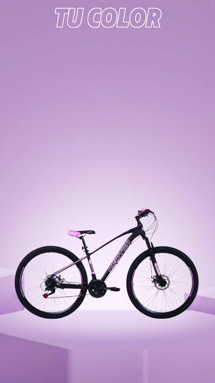 Bicicleta sobre una composición violeta de la campaña de primavera